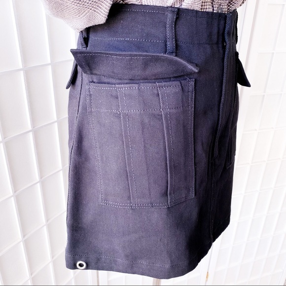 ZARA Black Denim Mini Skirt - Picture 5 of 15